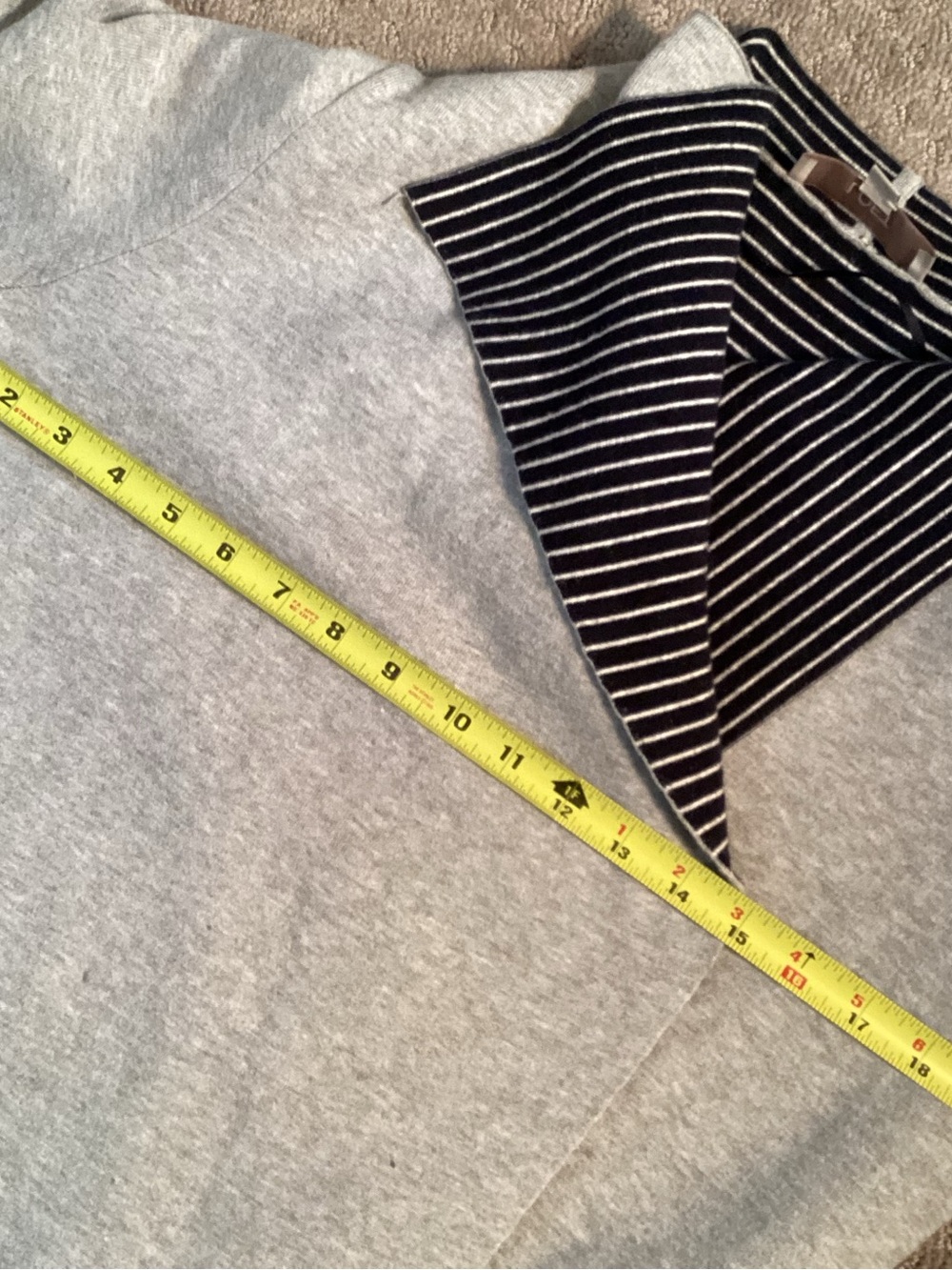 LOFT Light Gray Wrap Cardigan Jacket/Sweater, Shawl Collar, belted, pockets, Med - Picture 3 of 10